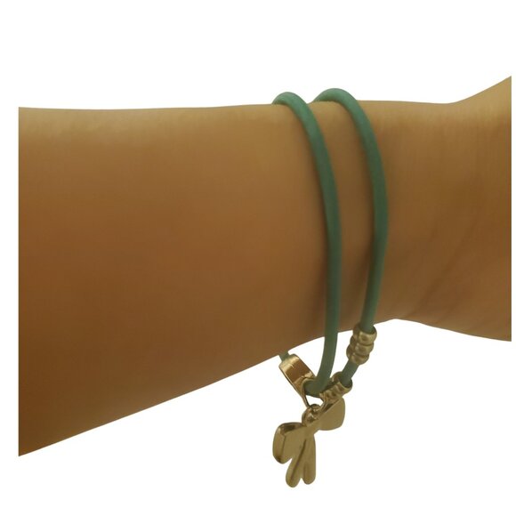 Bangle Bracelets from India and Elastic Bracelet with Ribbon Charm & Beads - Picture 2 of 2